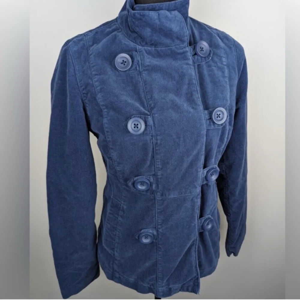 Mossimo Supply Co Blue Pea Coat Double-Breasted